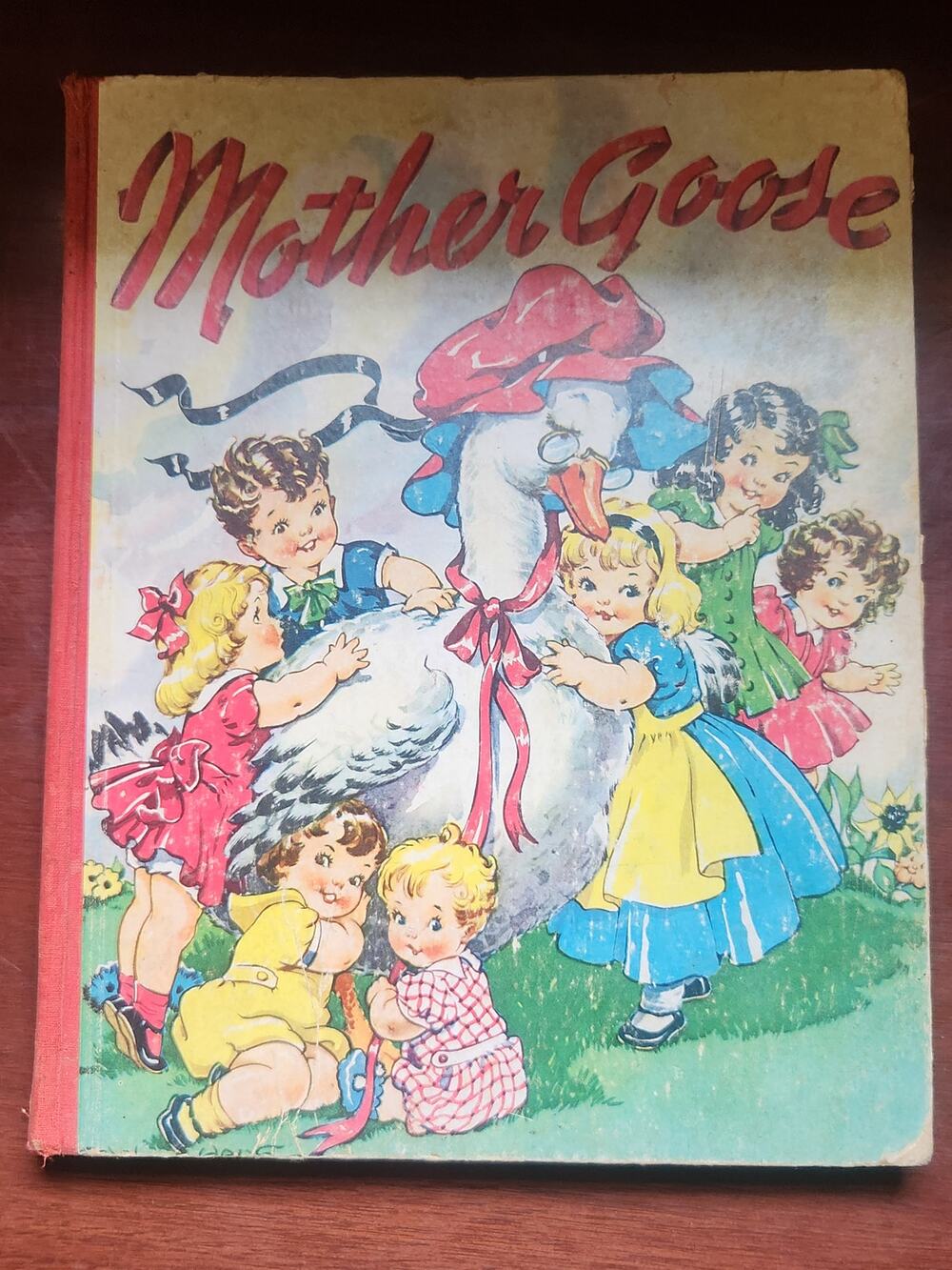 Vintage 1941 Mother Goose Book Saalfield Ethel Hays Illustrated